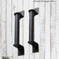 Stables D-handle 600mm Black Tube iron handle