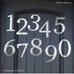 100mm Anodised alloy silver Number -Screw on  (0-9)
