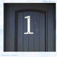100mm Anodised alloy silver Number -Screw on  (0-9)