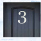 100mm Anodised alloy silver Number -Screw on  (0-9)