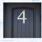 100mm Anodised alloy silver Number -Screw on  (0-9)