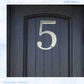 100mm Anodised alloy silver Number -Screw on  (0-9)