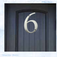 100mm Anodised alloy silver Number -Screw on  (0-9)