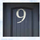 100mm Anodised alloy silver Number -Screw on  (0-9)