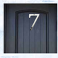 100mm Anodised alloy silver Number -Screw on  (0-9)