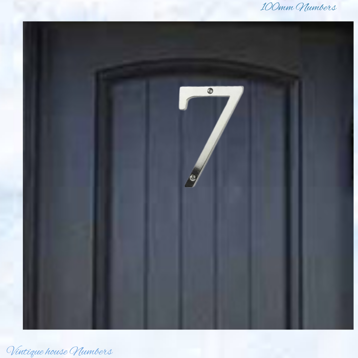 100mm Anodised alloy silver Number -Screw on  (0-9)