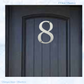 100mm Anodised alloy silver Number -Screw on  (0-9)