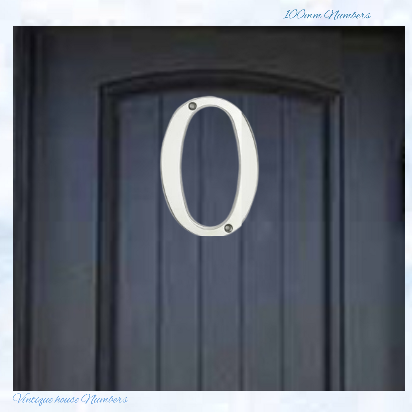 100mm Anodised alloy silver Number -Screw on  (0-9)