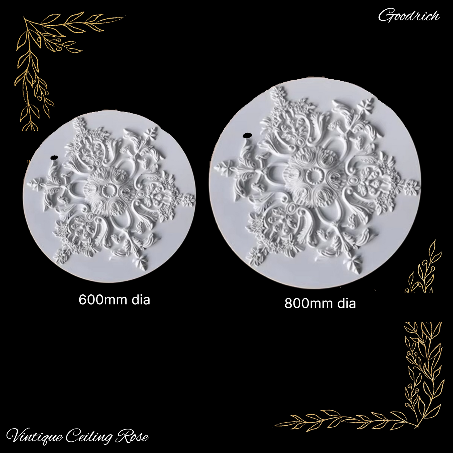 PU Goodrich Ornate ceiling medalion rose 800mm dia