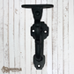 Ornate Iron stair rail bracket black (swivel seat) (MAJ-864)