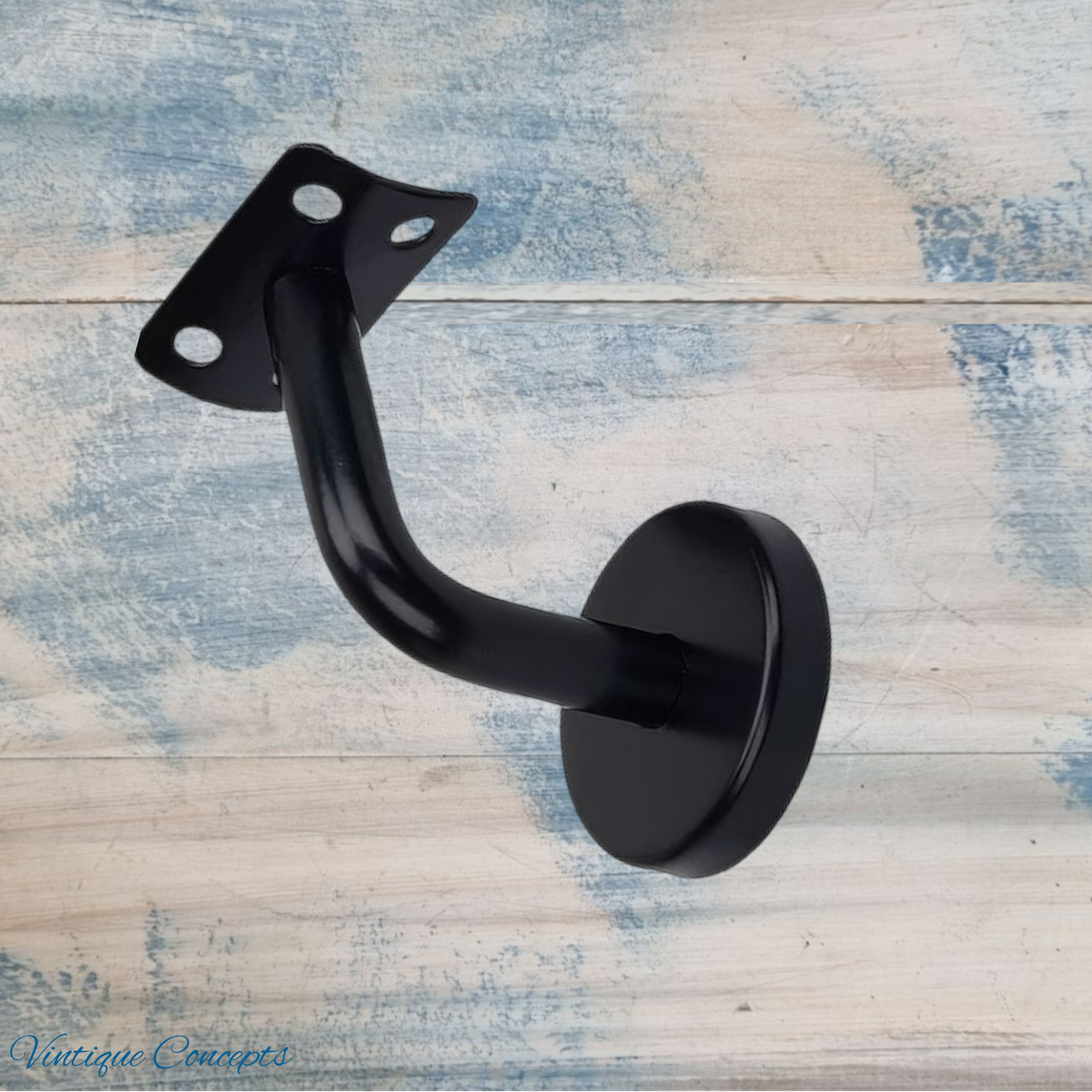 Ornate Iron stair rail bracket black (swivel seat) (MAJ-864) (Copy)