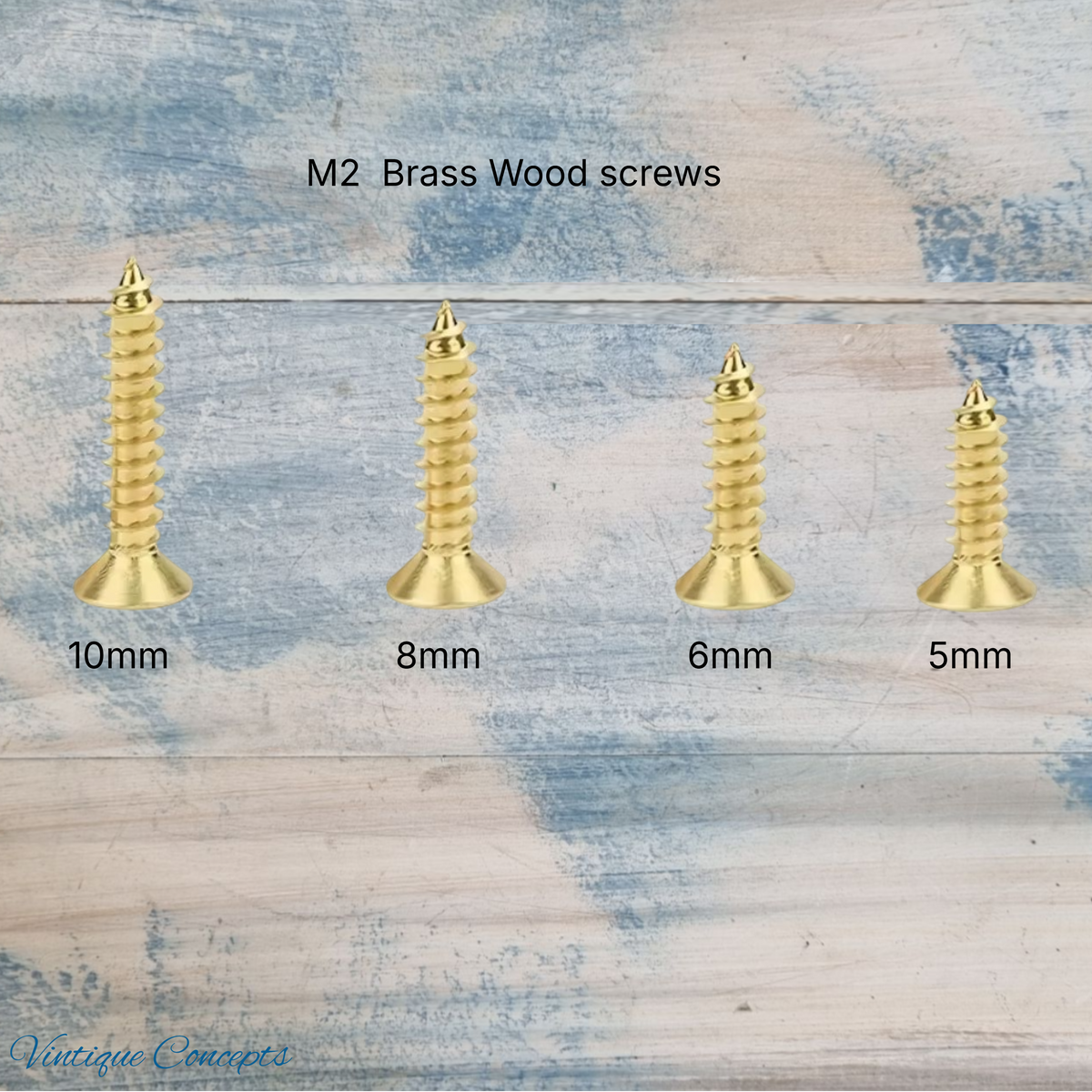 M2 Solid Brass Flat head Phillips Wood Screws 5mm,6mm,8mm &10mm
