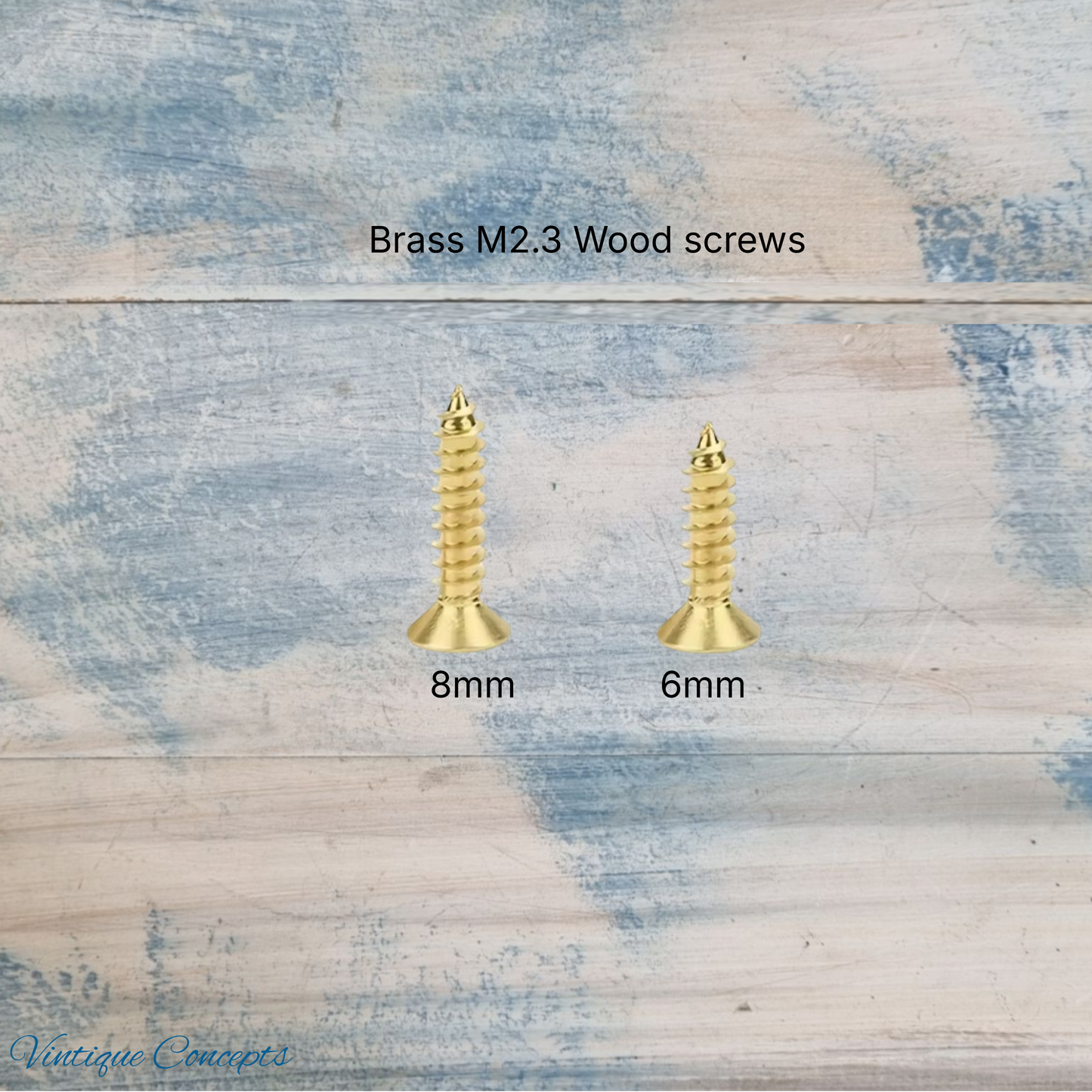 M2.3 Solid Brass Flat head Phillips Wood Screws 6mm & 8mm