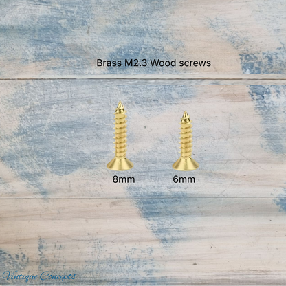 M2.3 Solid Brass Flat head Phillips Wood Screws 6mm & 8mm