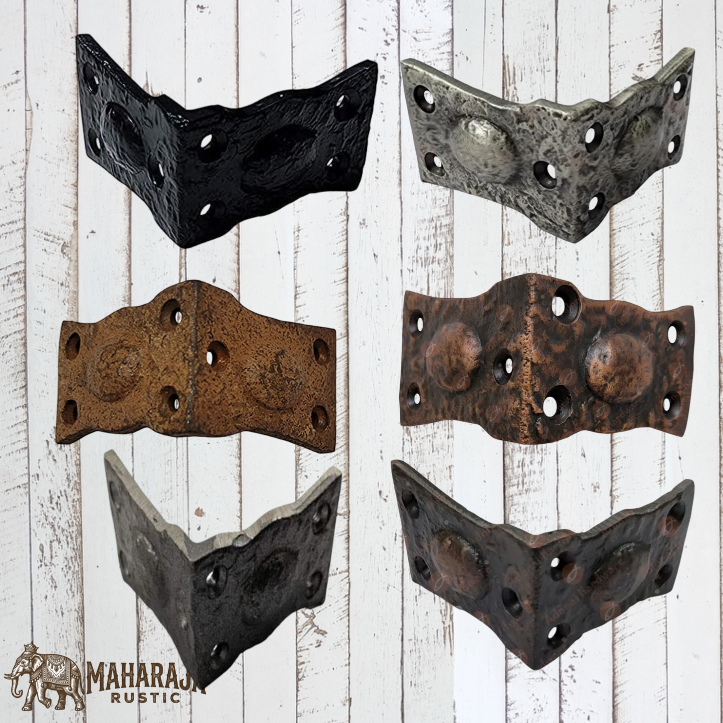Cast iron 2 way corner with Rivet (Each) 54x54x35mm (MAJ-880) -6 finishes
