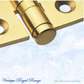 Heavy duty Solid Brushed Brass Bearing Hinge 100mm high-3mm Thick