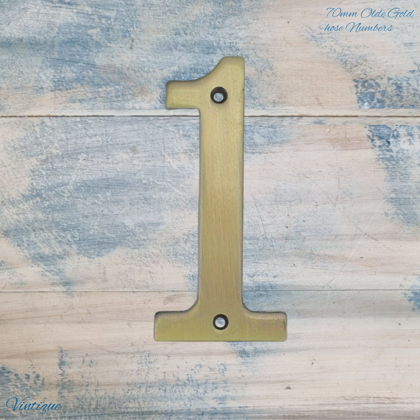 electroplated Olde Gold 70mm  house number 0-9