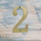 electroplated Olde Gold 70mm  house number 0-9