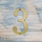 electroplated Olde Gold 70mm  house number 0-9