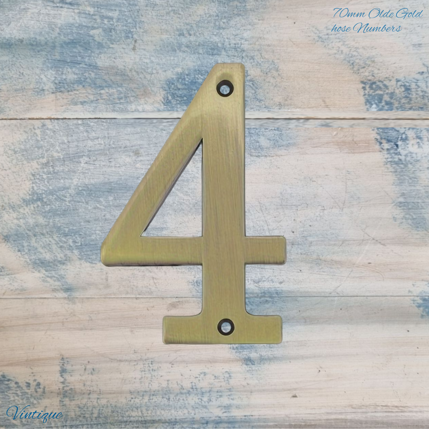electroplated Olde Gold 70mm  house number 0-9