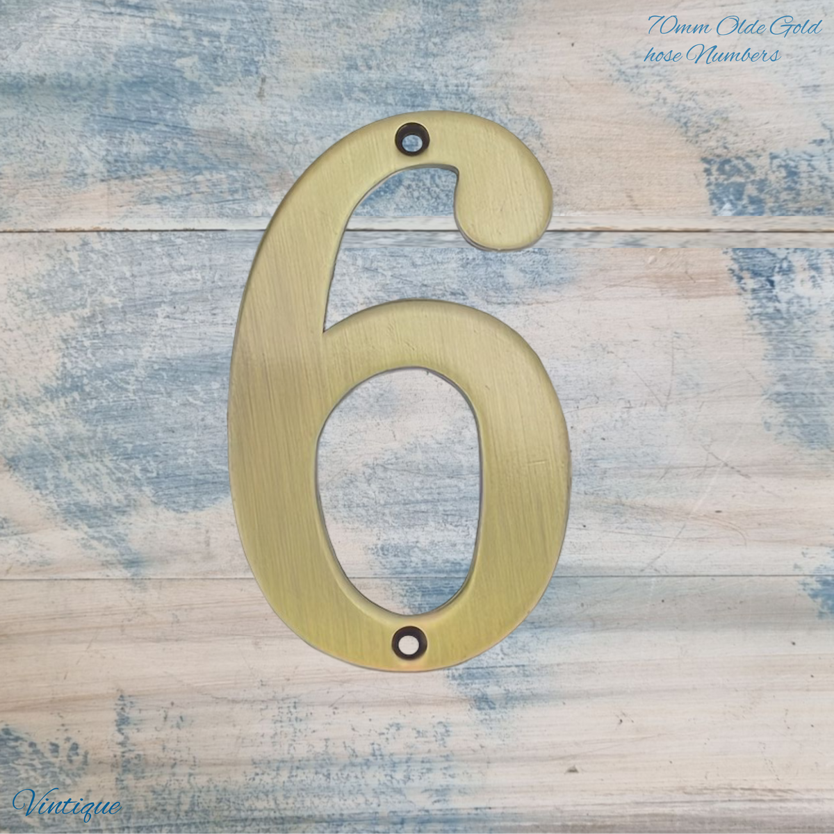 electroplated Olde Gold 70mm  house number 0-9