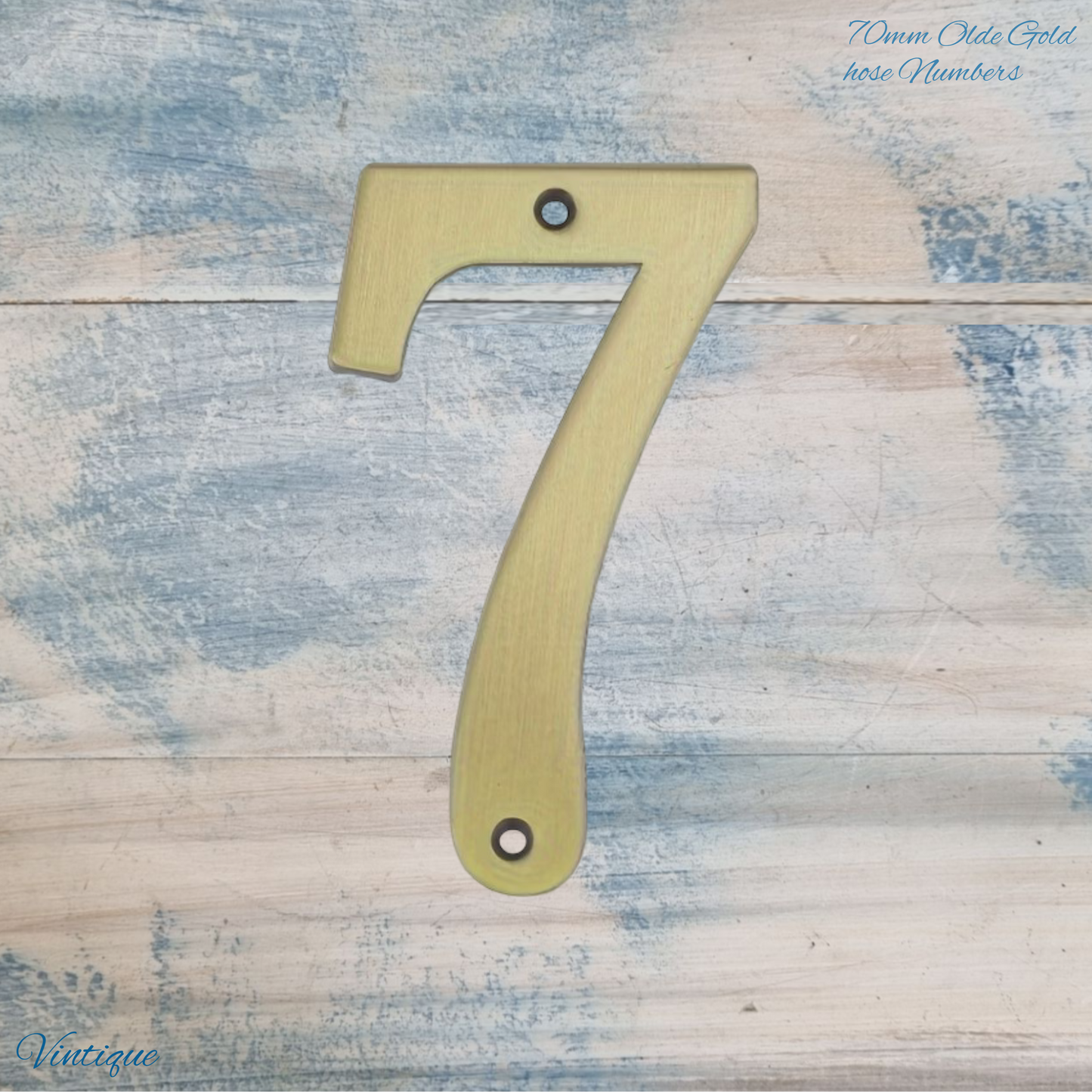 electroplated Olde Gold 70mm  house number 0-9