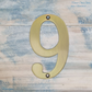 electroplated Olde Gold 70mm  house number 0-9