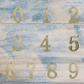 electroplated Olde Gold 70mm  house number 0-9