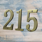 electroplated Olde Gold 70mm  house number 0-9