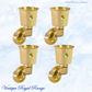 Round Cup Brass castor wheel -25mm wheel- 37mm cup
