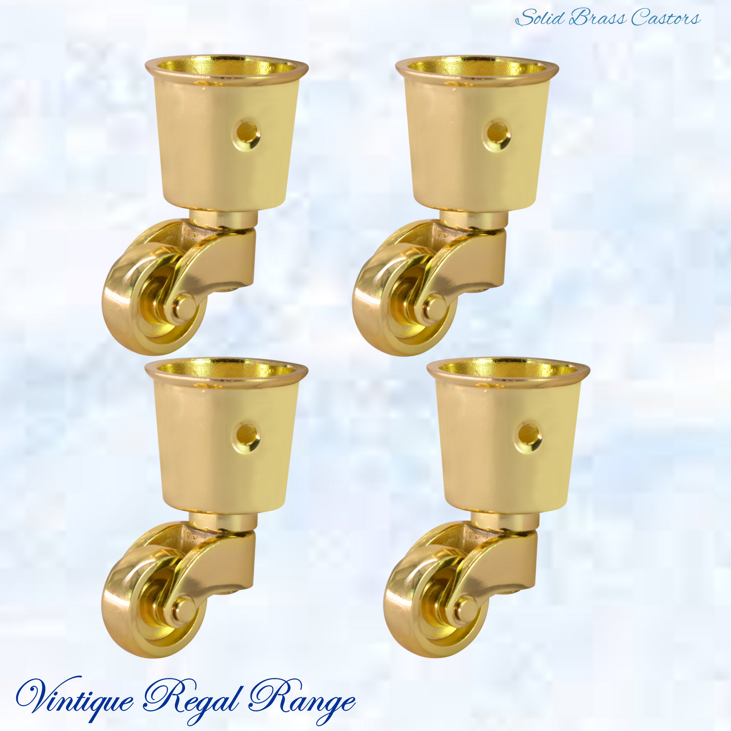 Round Cup Brass castor wheel -25mm wheel- 37mm cup