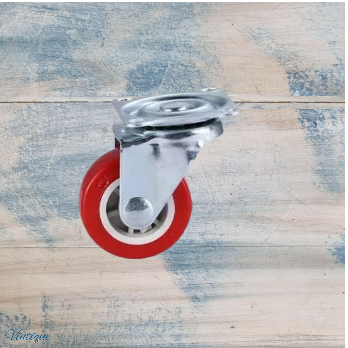 Red Urethane swivel castor wheel -31.7mm wheel