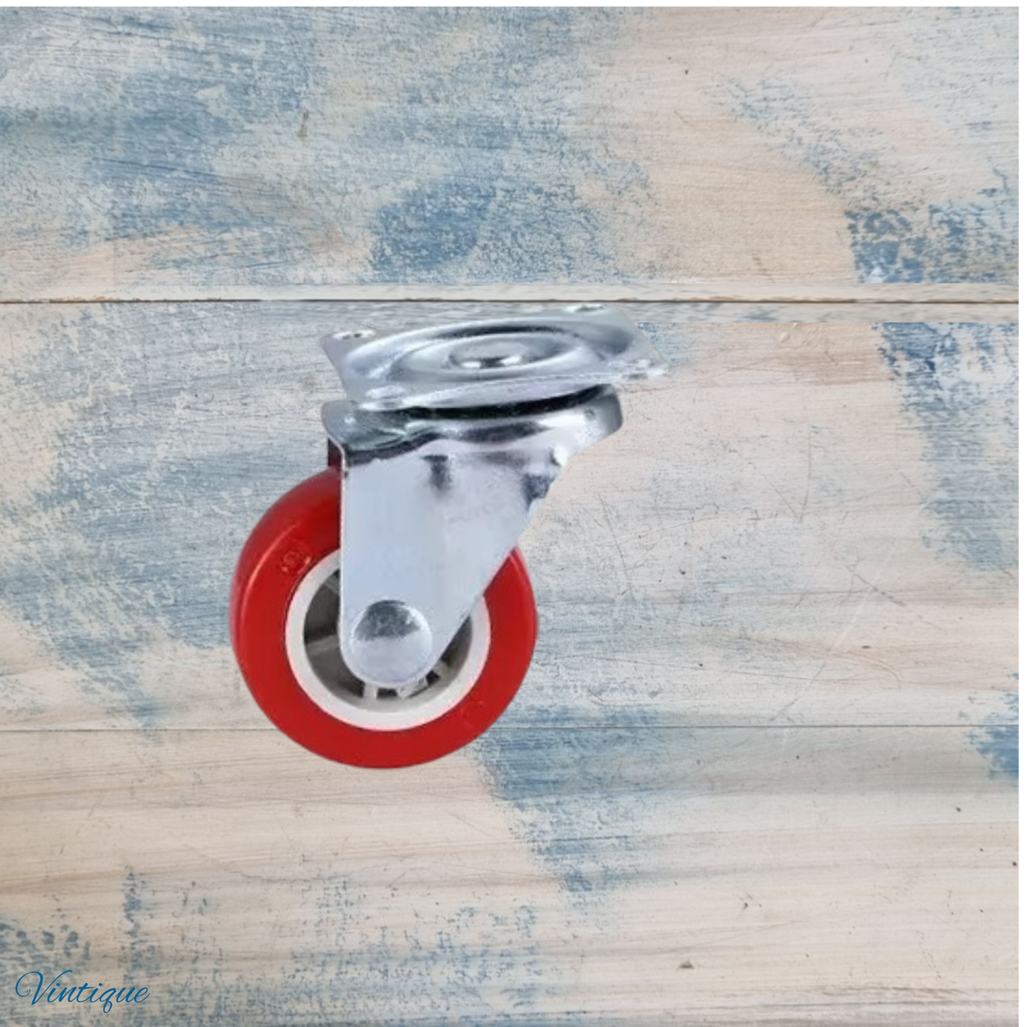 Red Urethane swivel castor wheel -25.4mm wheel