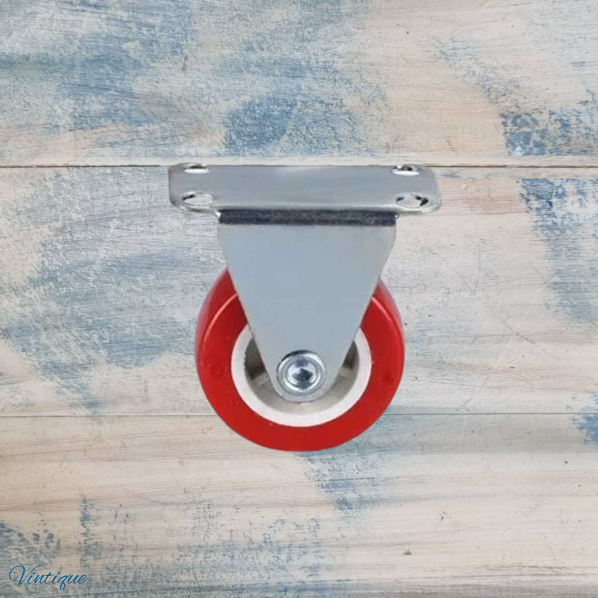 Red Urethane Fixed Directional castor wheel -38mm wheel