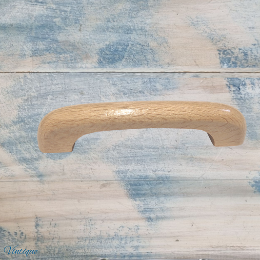 Lacquered Beach cupboard wooden handle 117mm Long