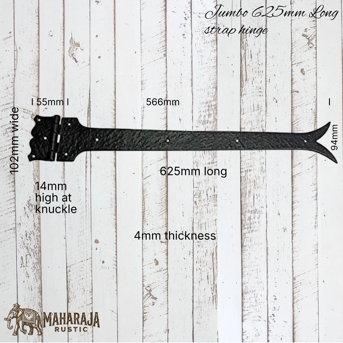Jumbo 625mm Long cast iron Door strap hinge (MAJ-880)