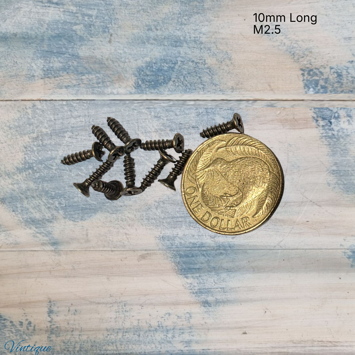 10mm long Bronze wood screw (pkt 10) M2.5