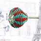 Artisan Wire & Rope Red/Teal weave cabinet knob -3 sizes