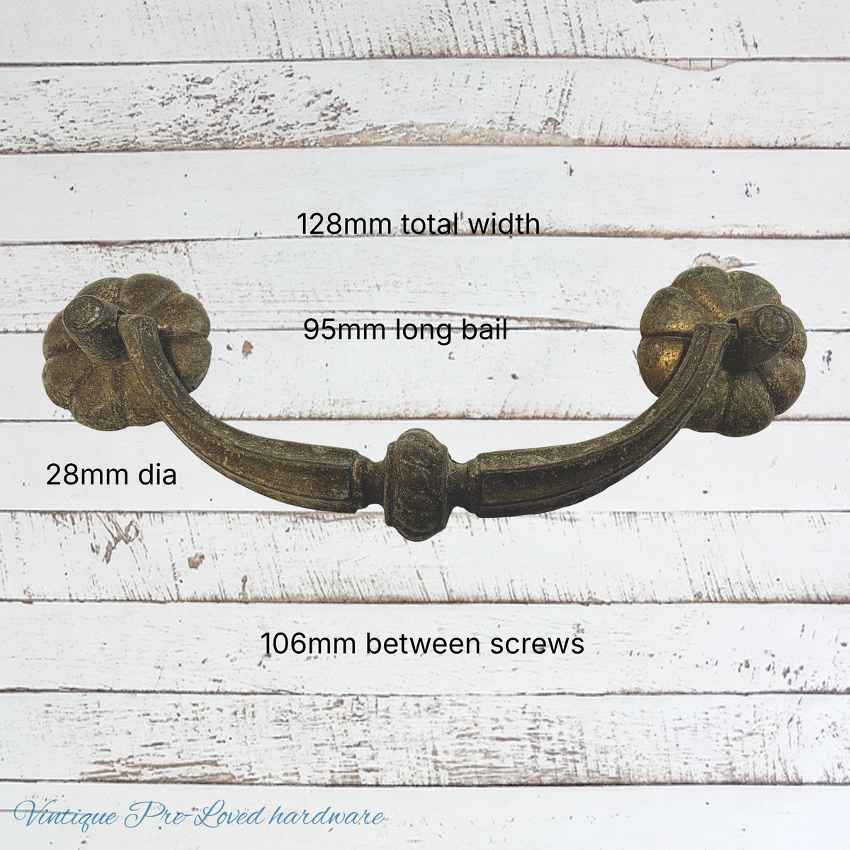 antique "tudor"  swing handle 128mm long