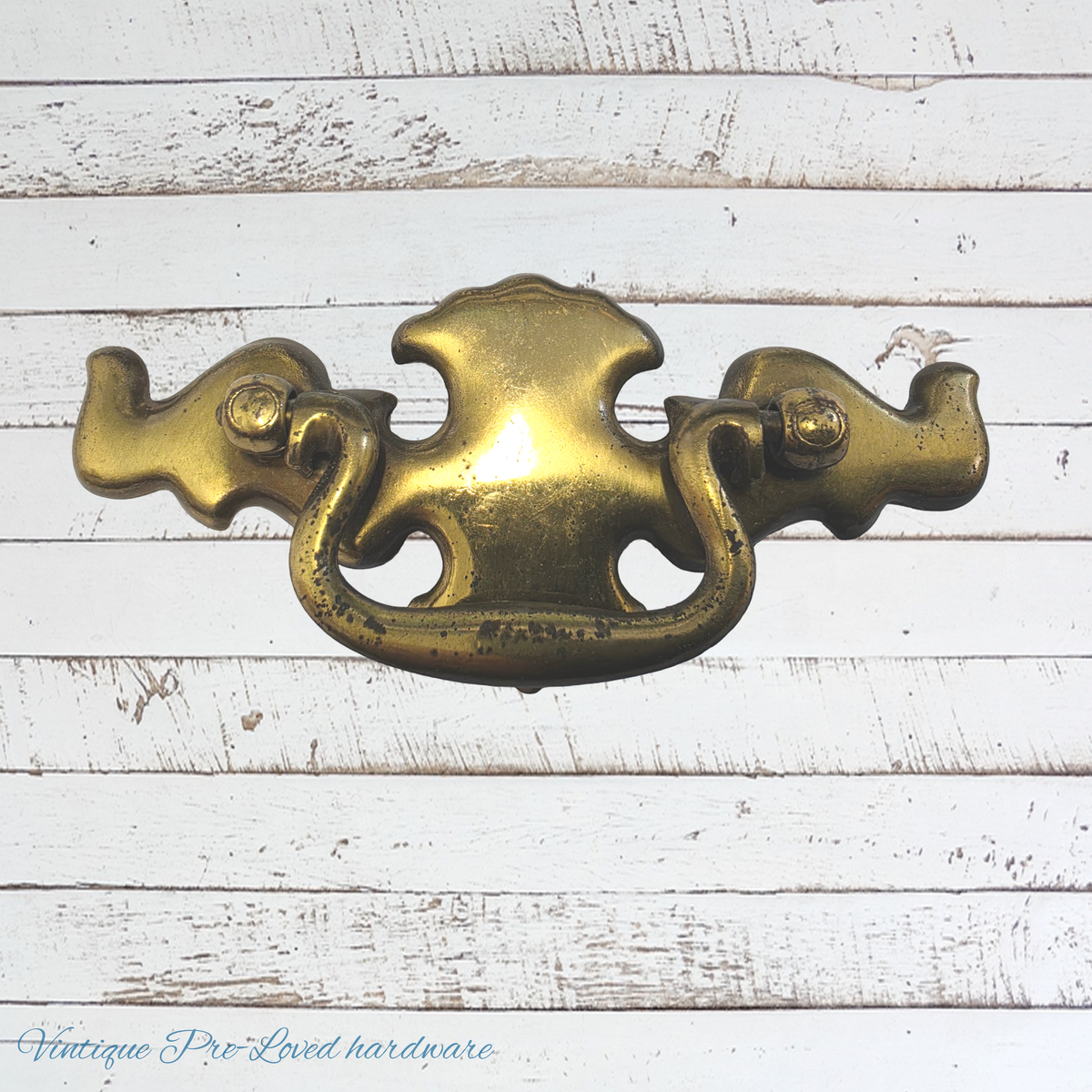 Antique Chippendale style brass Swing bail cabinet handle
