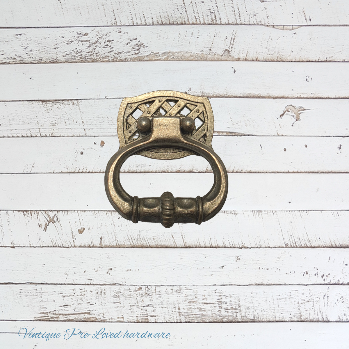 Antique Tudor hardware NZ alloy fixed bail cabinet knob-recycled