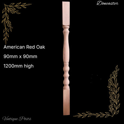 Doncaster wooden(Red Oak) Ballustrade post 1200mm L x 90mm x 90mm