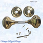 Parnell Brass Ribbed Edge Standard Knob 45mm Dia (6 finishes)