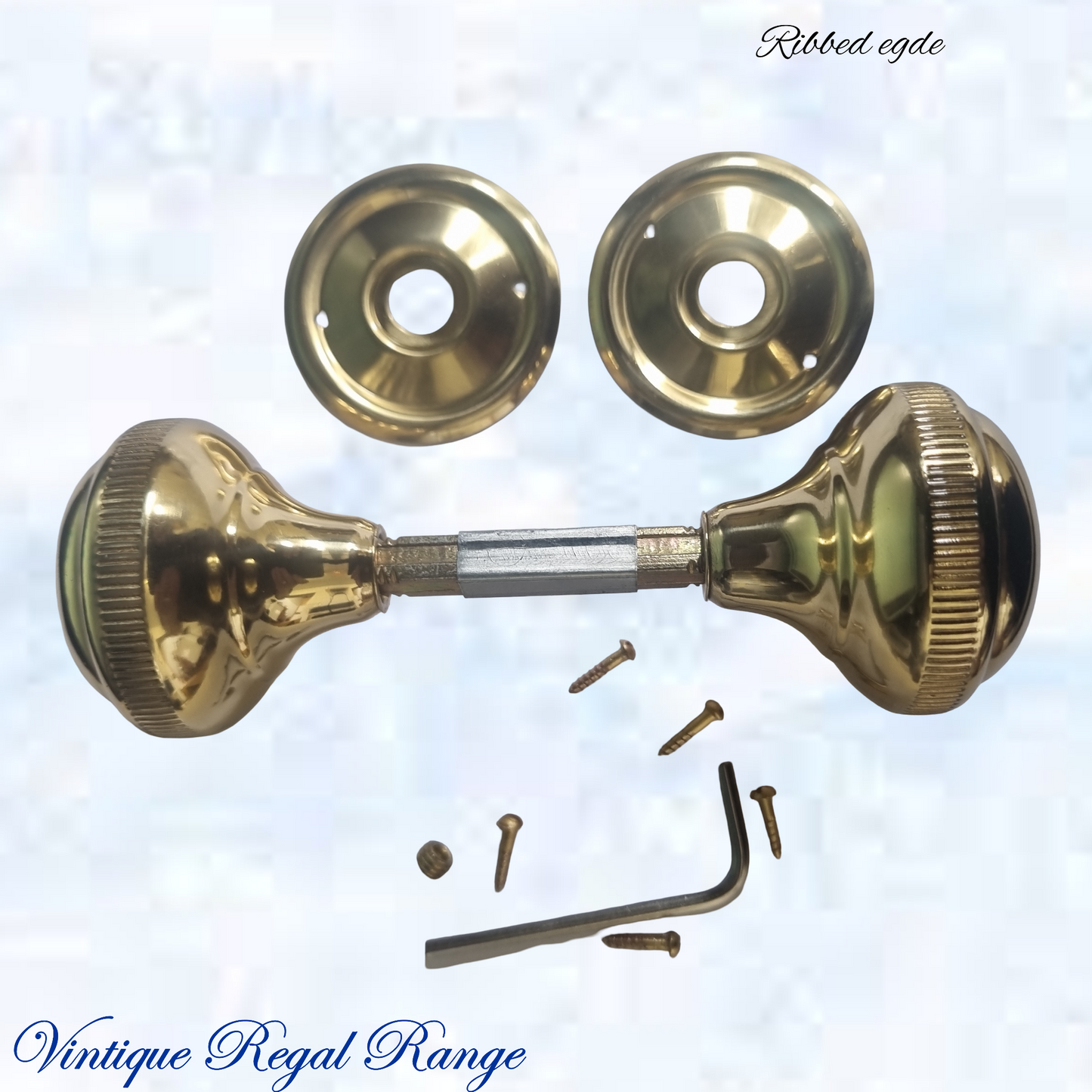 Parnell Brass Ribbed Edge Standard Knob 45mm Dia (6 finishes)