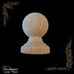 large Classic Ball Wood Finial 50mm dia x 65mm long