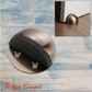 Bronze Stainless Steel Oval Floor Non-Magnetic Rubber Door Stop-NEW