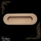Concealed Cavity Oval wooden door Handle 120mm x 40mm
