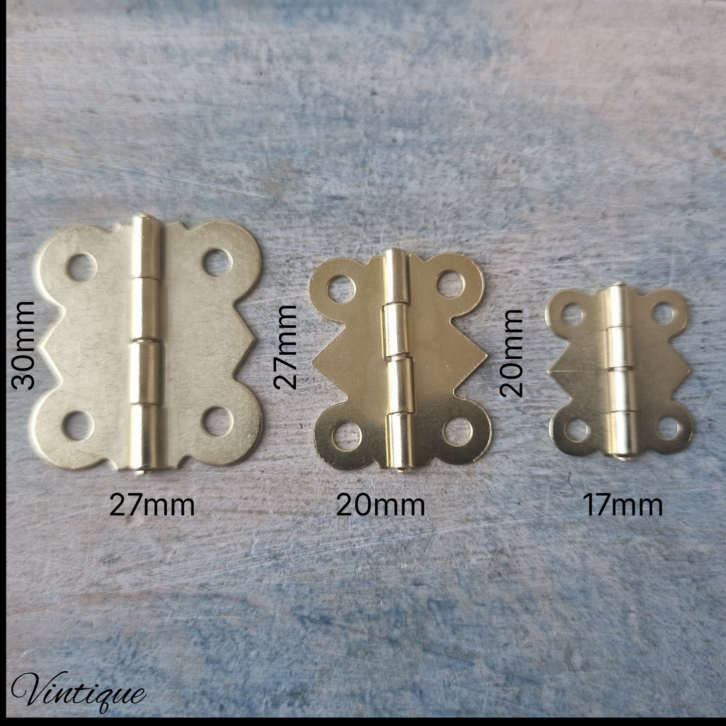 Atq Gold Elizabeth Jewelry box hinge -3 sizes