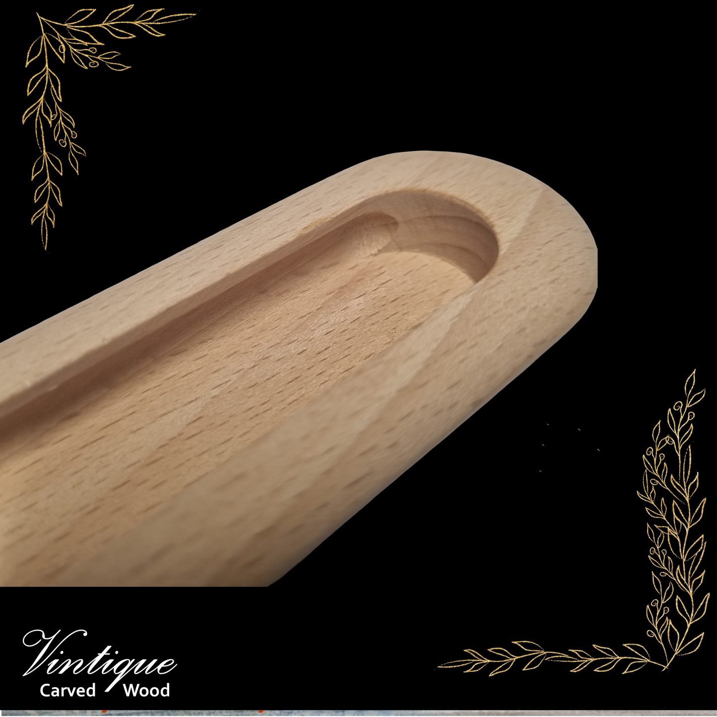 Concealed Cavity Oval wooden door Handle 120mm x 40mm