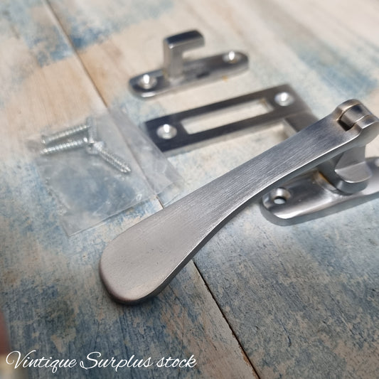 Satin Chrome- window fastener 50mm x 90mmm  -SURPLUS STOCK NEW